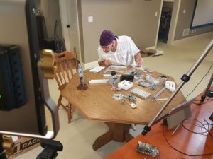 Adam building the CNC.